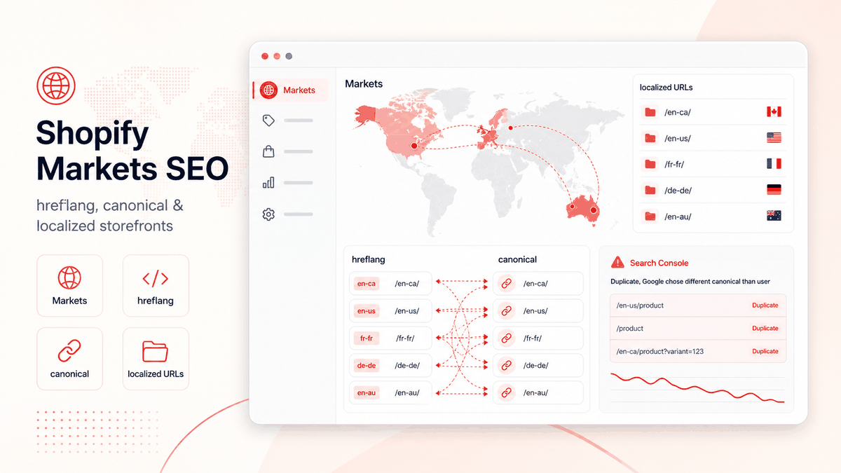Shopify Markets Hreflang and Canonical SEO Architecture for International Stores