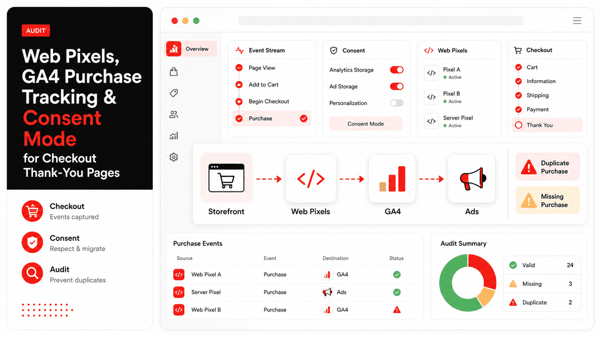 Shopify Web Pixels and GA4 Consent Mode: Fix Purchase Tracking Before Thank You Page Scripts Break